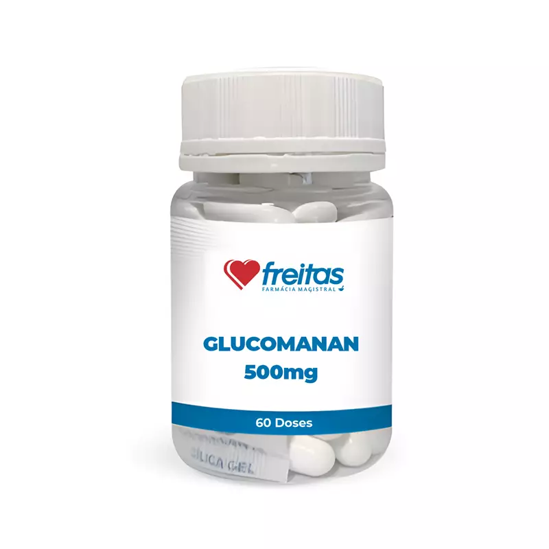 Glucomannan 500mg 60 doses - Fibra Natural para Saciedade e Emagrecimento