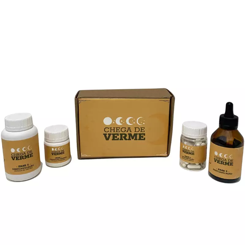 Chega De Verme - Kit de Desparasitação Natural 