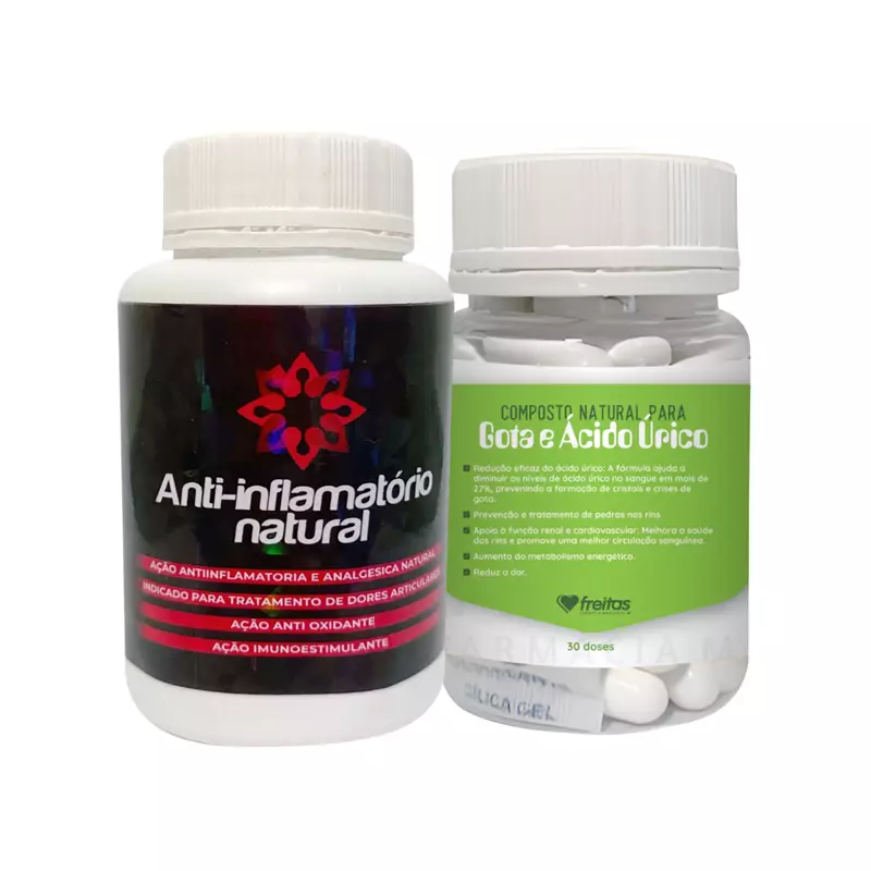 Anti-inflamatório Natural + Composto Natural para Gota e Ácido Úrico.