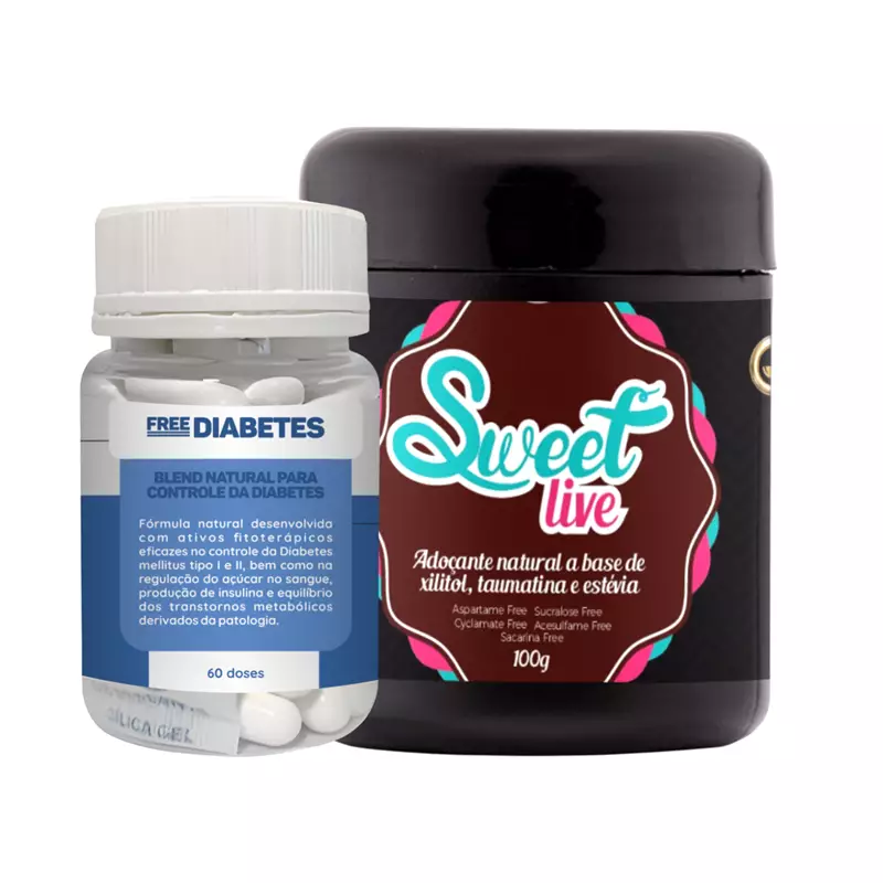 Free Diabetes + Adoçante Sweet Live - Controle da glicemia.