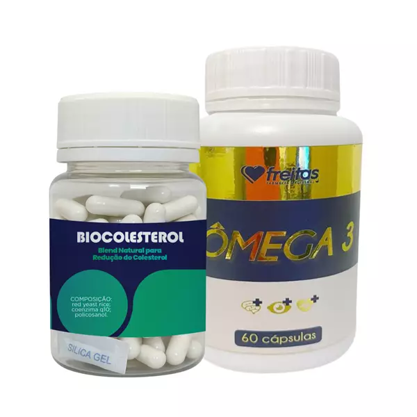 Kit Ômega 3 + Biocolesterol  Colesterol, Coração e Bem-Estar