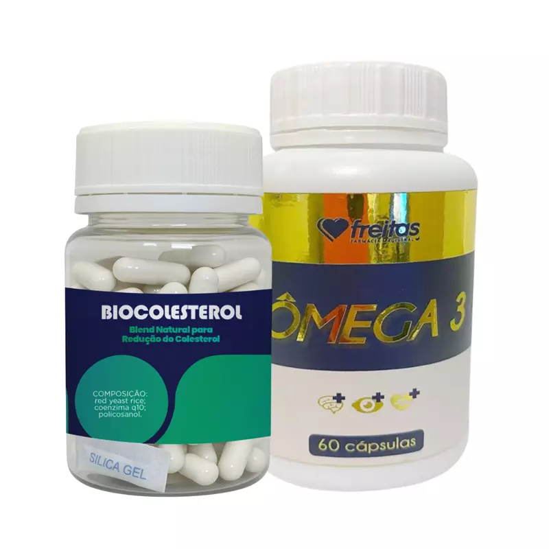 Kit Ômega 3 + Biocolesterol  Colesterol, Coração e Bem-Estar