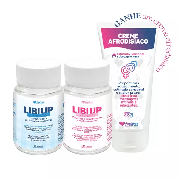 Kit Libi Up Casal - Libido, Vitalidade e Brinde Afrodisíaco
