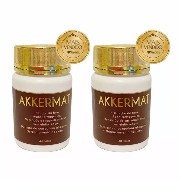 Kit com 2 Akkermat 150mg Inibidor de Apetite - 30 Doses