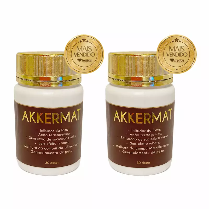 Kit com 2 Akkermat 150mg Inibidor de Apetite - 30 Doses
