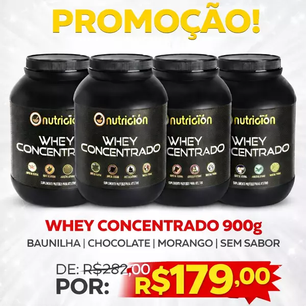 Whey Concentrado 900G - Sabores