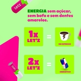 Letz Chiclete Energético Cafeína Taurina - Chiclete menta Zero açúcar - 1 pacote 12 unidades