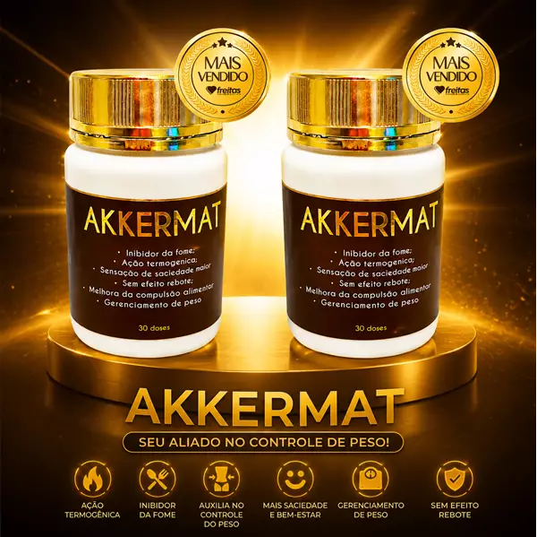 Kit com 2 Akkermat 150mg Inibidor de Apetite - 30 Doses